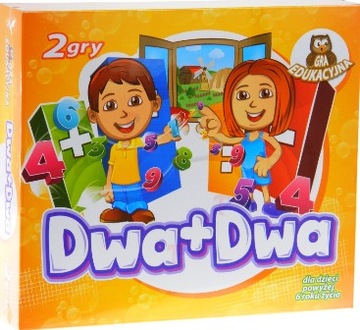 DWA+DWA / PODWODNA PRZYGODA DWIE GRY PLANSZOWE DLA DZIECI EDUKACYJNA DUŻA