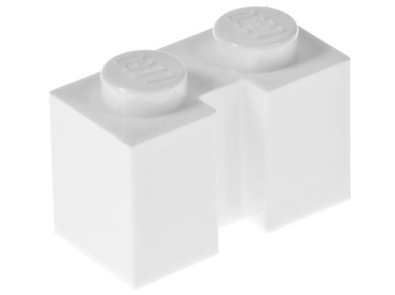 LEGO Klocek z rowkiem 1x2 4216 biały - 2 szt.