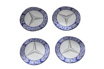 emblematy na kołpaki MERCEDES 56mm elastyczne 4szt