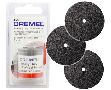 TARCZA DO CIĘCIA METALU PLASTIKU 420 DREMEL 20 szt