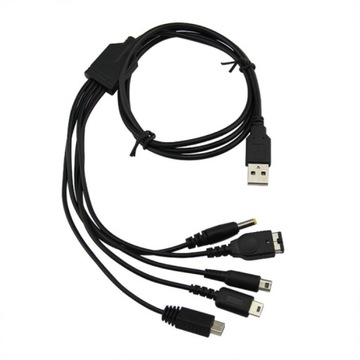 IRIS 5 in 1 ładowarka kabel USB do wielu modeli konsol Nintendo i do PSP