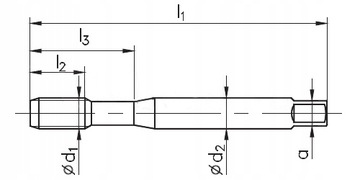 НАРЕЗНАЯ МАШИНА M3 DIN371-C HSS-E С ПОКРЫТИЕМ