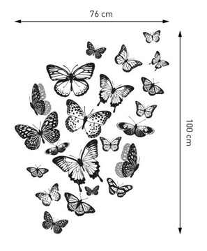 Naklejka ścienna MOTYLE ! Duży wybór ! 100x76 cm