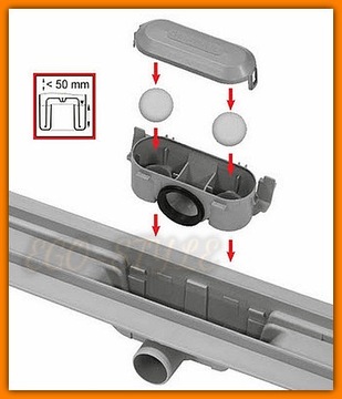 ЛИНЕЙНЫЙ СЛИВ 85 см с решеткой APZ9-850M AlcaPLAST