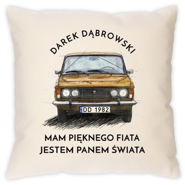 PODUSZKA Z NADRUKIEM POLSKI FIAT 125p PREZENT FANA