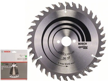 BOSCH Piła tarczowa do drewna Optiline 160x20 36z