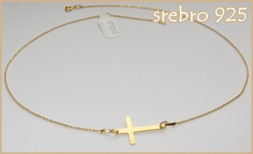 Zlatá retiazka s krížikom krížik STRIEBRO 40 cm