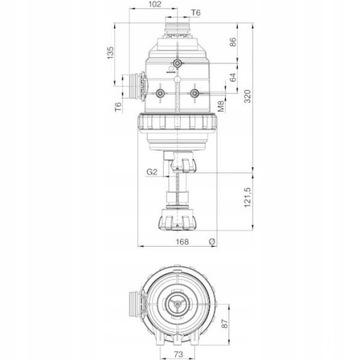 Всасывающий фильтр Arag 31624E3 160-220 л/мин