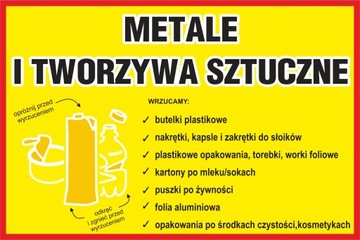 Naklejka NS16 na pojemnik na śmieci metal 30x45