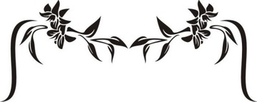Naklejka na ścianę motyl kwiaty dekor Ornament 131