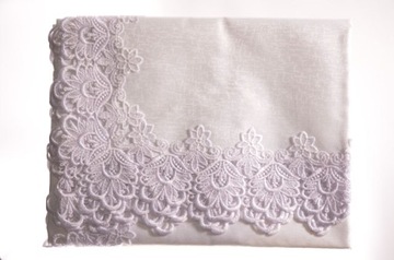 Всемирная скатерть с Guipure 130x180 White Ecru Pretty