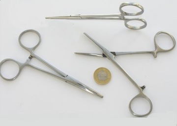 Зажимные клещи из хирургической стали 10 см.