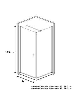 Душевая кабина Modern 90x90, поддон 2 см.