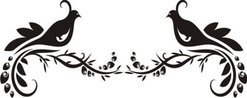 Naklejka na ścianę motyle kwiaty dekor Ornament 11