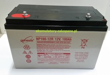 AKUMULATOR NP100-12 100Ah Genesis zasilanie ups