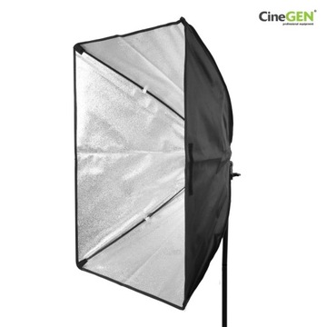 2x lampa SOFT BOX 50x50 cm ŻARÓWKA 85W STATYW