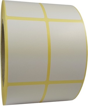etykiety naklejki nalepki papierowe samoprzylepne na rolkach 50x80mm czyste