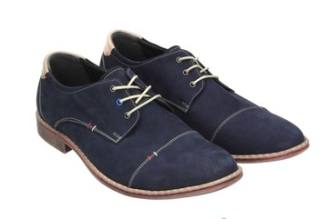 HIT Buty męskie nubuk casual Morek dobrebutypl