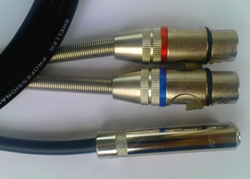 SHELLER kab /gniazdo 6.3stereo / 2 XLRżeński 2m