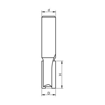 Фреза концевая прямая двухдисковая D=12xH=30/d=8