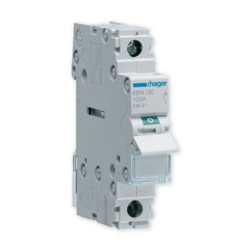 HAGER Rozłącznik modułowy FR 1P 100A SBN190
