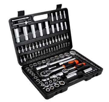 Zestaw kluczy nasadowych 108el klucze torx crv