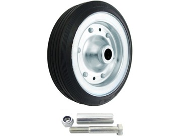 KOŁO KÓŁKO 200mm METALOWO-GUMOWE do WÓZKA -61