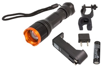 Latarka na Rower LED CREE 500m ZOOM Akumulator