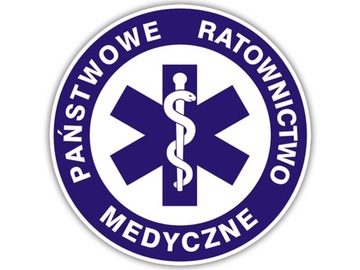 Naklejka PAŃSTWOWE RATOWNICTWO MEDYCZNE 8 cm PRM