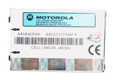 ORYGINALNA BATERIA MOTOROLA AANN4204A * V188 V220 C385 C256 C260 C333 C350