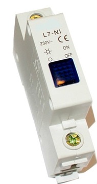 KONTROLKA SYGNALIZACYJNA LAMPKA NA SZYNĘ TS35 nieb