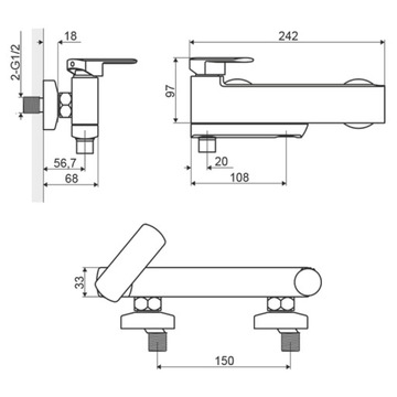 фото ориг. №6, Excellent actima pride bathtub faucet arex. 4005cr
