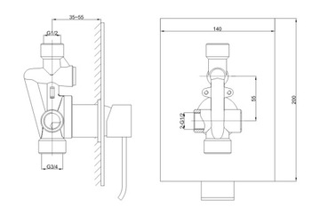 Смеситель для душа AXIS QW220N KOHLMAN