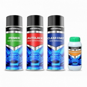 DUŻY ZESTAW PODKŁAD-BAZA-KLAR 3xSPRAY DO SEAT LS6T
