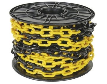 Łańcuch plastikowy żółto czarny 8mm na metry