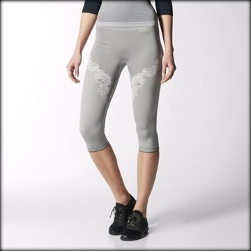 ADIDAS STELLA McCARTNEY INTARSIA-KNIT STONE YOGA P