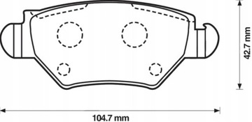 ЗАДНИЕ ТОРМОЗНЫЕ КОЛОДКИ OPEL ASTRA G ZAFIRA A CORSA C