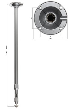 TELESKOPOWY UCHWYT SUFITOWY KAMERY BR-60X120