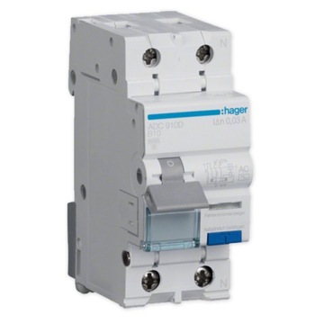 HAGER Wyłącznik różnic-nadprądowy 2P B10A ADC910D