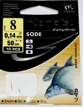 Przypon Sode nr 8 żyłka 0,14mm Leszcz dł. 50cm