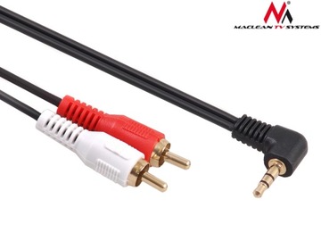 Kabel MACLEAN mały Jack 3,5st - 2RCA chinch 3M