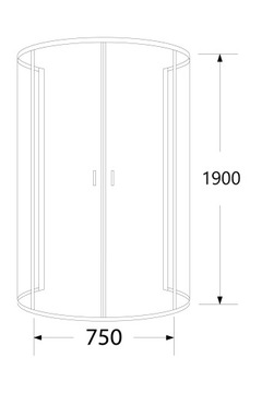 Przyścienna kabina 100x80 mrożona + brodzik syfon