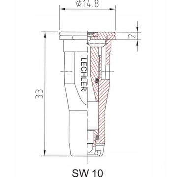 Форсунка LECHLER ID 120, желтая 0,2, керамика