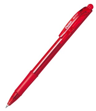 PENTEL BK417 WOW RED АВТОМАТИЧЕСКАЯ ШАРИКОВАЯ РУЧКА x3