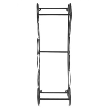 STOJAK NA WINO ŚCIENNY 65cm GRAFITOWY NA 4 BUTELKI