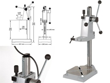 WOLFCRAFT stojak wiertarski 305mm 43mm / 5027000