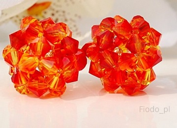SZTYFTY PLECIONE Z KORALIKÓW KRYSZTAŁY SWAROVSKI