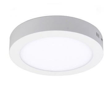 Panel led okrągły natynkowy 12W 230V 4000K biały