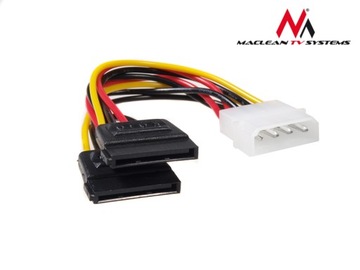 Адаптер питания MOLEX на 2 x SATA power 15pin