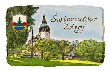 Magnes lodówkę kamień pamiątka ŚWIERADÓW ZDRÓJ 394